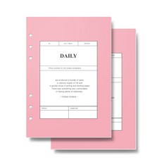 有趣的 6 孔日記每日補充裝嵌體 2 件套, 160張