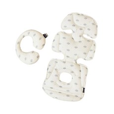 essian 嬰兒車椅墊+頸枕組, 雲朵款(象牙白)