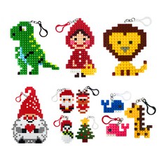 6種造型拼豆積木 8mm, 混色