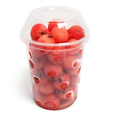 圓形沙拉配菜容器 + 圓頂蓋套組 11.7 x 9.5 x 14.5 cm DC 32S, 50套, 1入