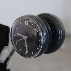 浴室防水吸式掛鐘, 黑色的