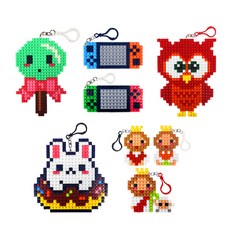 5種造型拼豆積木 8mm, 混色