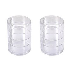 윰스 4단 원형 액세서리 투명보관함, 투명, 2개