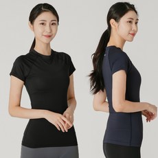벨라니즈 여성용 요가 반팔티 2종 세트
