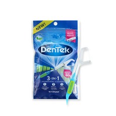 DenTek 三合一牙線牙間刷 70mm, 16件, 1個