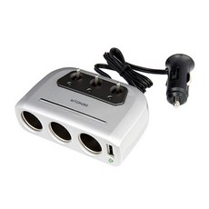 GENOVA 開關 3 腳 USB 插座 銀色, 1個