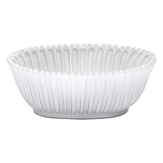 VBC CACA Incanto條紋橢圓形碗 長軸21cm, 白色的, 1個
