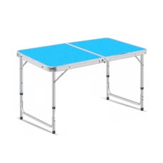 폴더 접이식 휴대 테이블 60 x 40 x 50 cm, 블루