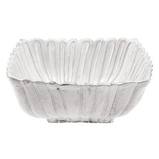 VBC CACA Incanto條紋方形上菜餐碗 34cm, 白色的, 1個