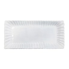 VBC CASA Incanto 條紋方形餐盤, 白色