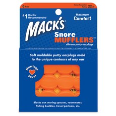 MACK'S Snore Mufflers矽膠耳塞, 1組, 6副