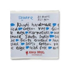 卡紙 棉100 正方形 白色 粗糙 粗紙 美術紙 卡紙 單張包 320g, 1個