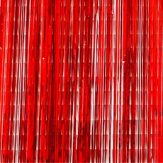 WOW PARTY KOREA 裝飾用金蔥線簾 紅色 5入