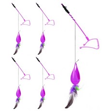 TRIXIE 貓 - 染色羽毛零食玩具, 5個, 混合顏色