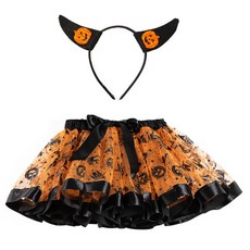 WOW PARTY KOREA 可愛女巫髮箍 + 裙子套裝, 橘色, 1套