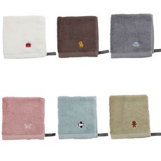 Songwol 松月 Design Agit 毛巾 小男孩掛環毛巾 6件組, 混合色, 1套