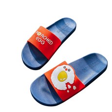 I Love Home 荷包蛋家用浴室拖鞋 紅藍色, 紅色 藍色, 1個