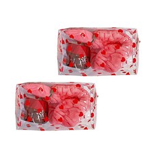 The Flow 透明防水化妝包 愛心PVC, 1入, 2個