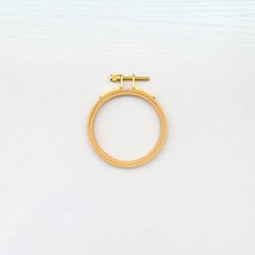 木製圓形鑽石畫專用框 7.5cm, 原木色, 1個