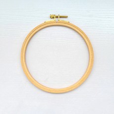 圓形木製十字繡框 18cm, 混色, 1個