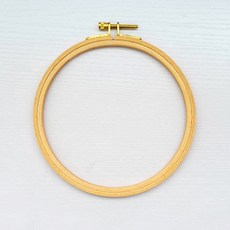 The Style 原木圓形十字繡框 21cm, 混合顏色, 1個