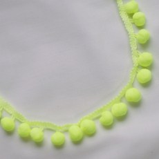 LACE ANN 貝爾蕾絲絨球床上用品改造配件小, 熒光黃, 1個