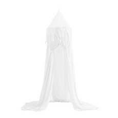 流蘇天花板固定式蚊帳, 白色