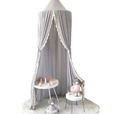 쉬폰 레이스 천장 고정형 모기장, 그레이