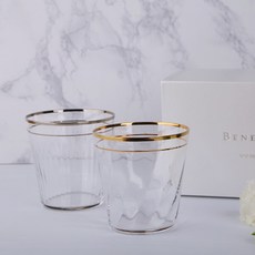 TOYO-SASAKI GLASS 東洋佐佐木 Benedire 新娘杯 350ml x 2入 + 收納盒組, 混合色, 1套