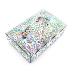 螺鈿漆器二朝蝴蝶名片盒, 1個