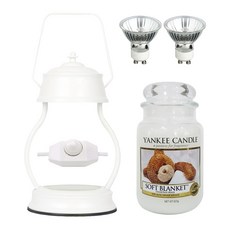YANKEE CANDLE 香氛蠟燭+蠟燭暖燈+燈泡 2入, 雪
