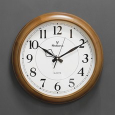 키다리 월넛이중 저소음 벽시계 지름 40cm kyos032 WD400, 혼합색상