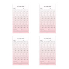 페이퍼리안 골 트랙커 100일 4p, 그라데이션 연분홍