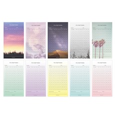 Paperian 目標追蹤器 100天 10件組, 混色