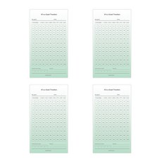 페이퍼리안 골 트랙커 100일 4p, 그라데이션 옥색