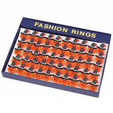 PARTYHAE 萬聖節造型LED戒指, 戴著帽子的南瓜, 50個