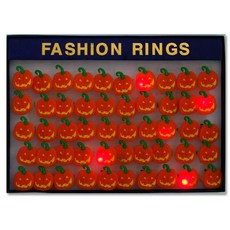 PARTYHAE 萬聖節造型LED戒指, 南瓜, 50個