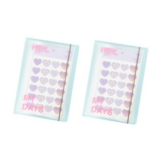 PAPERIAN Hey My Days 貼紙書 2p 套組, 粉色的, 20張