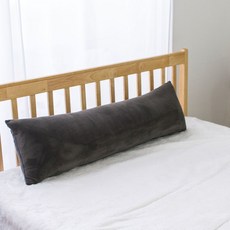 The Sketch 優質法蘭絨超細纖維長抱枕套, 炭灰色