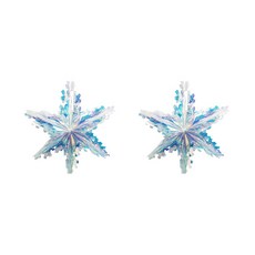 YUMS派對鐳射懸掛裝飾 雪花 2入, 混色