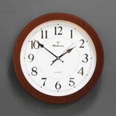 Rolens 核桃木素面靜音壁鐘 MD400 40cm, 混合色