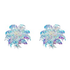 윰스 파티 홀로그램 행잉데코 물결 2p, 혼합색상