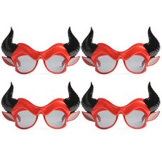 萬聖節惡魔眼鏡, 混合色, 4個