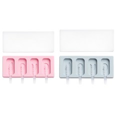 Chakan Cook 矽膠棒模具 LOVE 4格 2件組, 藍色, 粉紅色, 1套