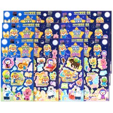 Pororo 夜光貼紙 12張, 混色, 12入
