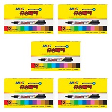 AMOS 阿摩司 油性麥克筆 12種組, 混色, 5套