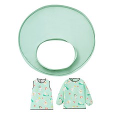 THEMOTHER 副食品長袖+背心圍兜+墊子組, 藍色, 1組