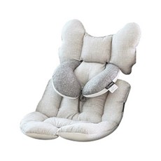 essian 嬰兒車椅墊+頸墊組, 灰色, 1入