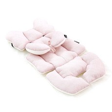 essian 嬰兒車椅墊+頸墊組, 淺粉色, 1入