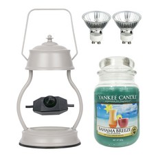 YANKEE CANDLE 香氛蠟燭+蠟燭暖燈+燈泡 2入, 灰色的